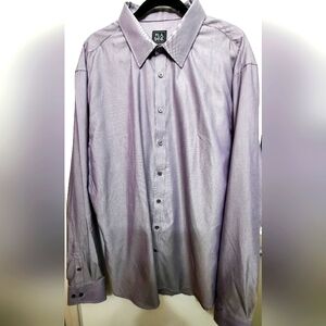 NWT MEN'S Jo's A. Bank Taylored Fit Dress Shirt Size 2XL Light Lavendar Grey